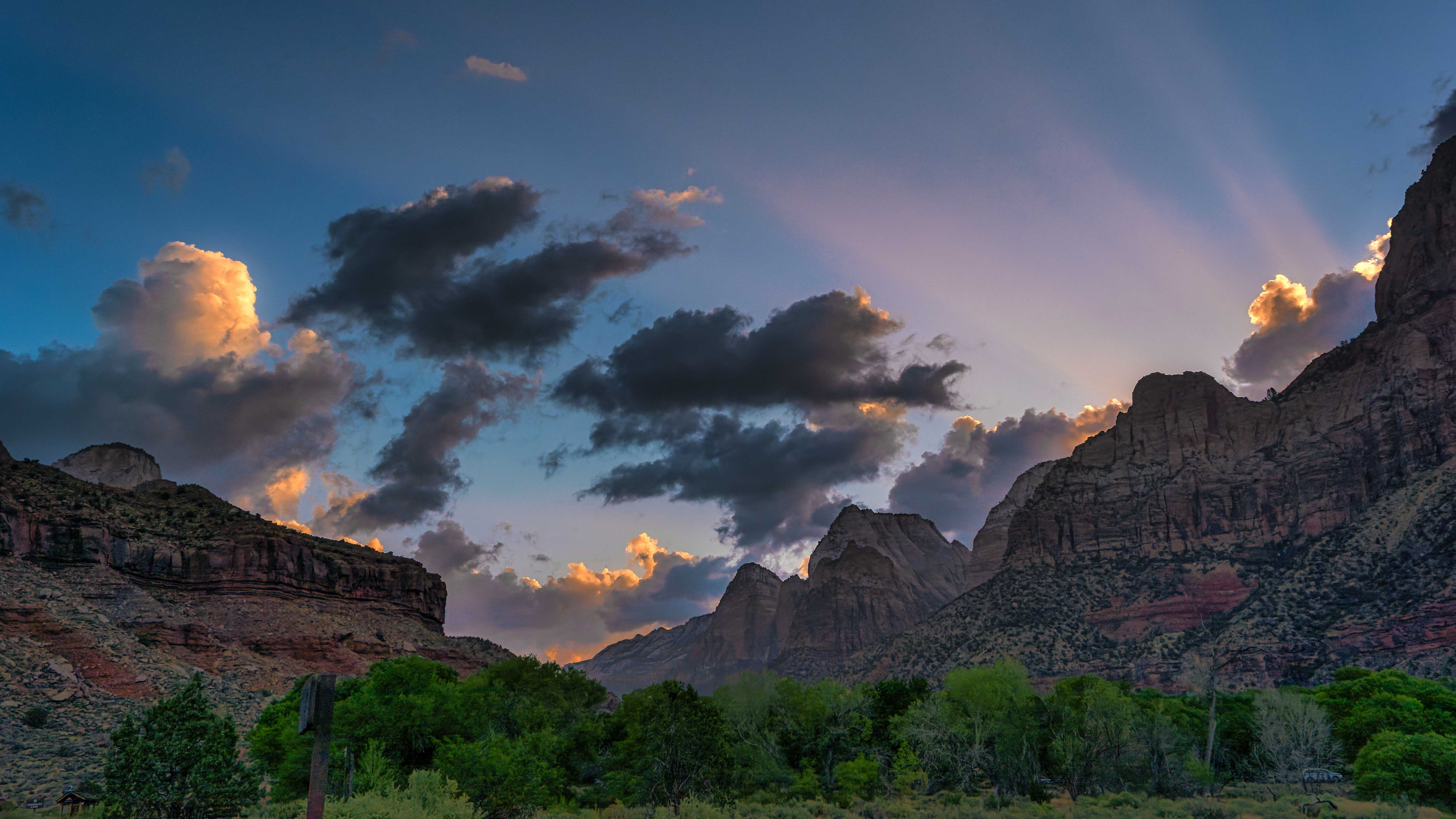 Photo titled, "Majestic Sunrise," taken at Zion National Park by Tim H. Murphy. 