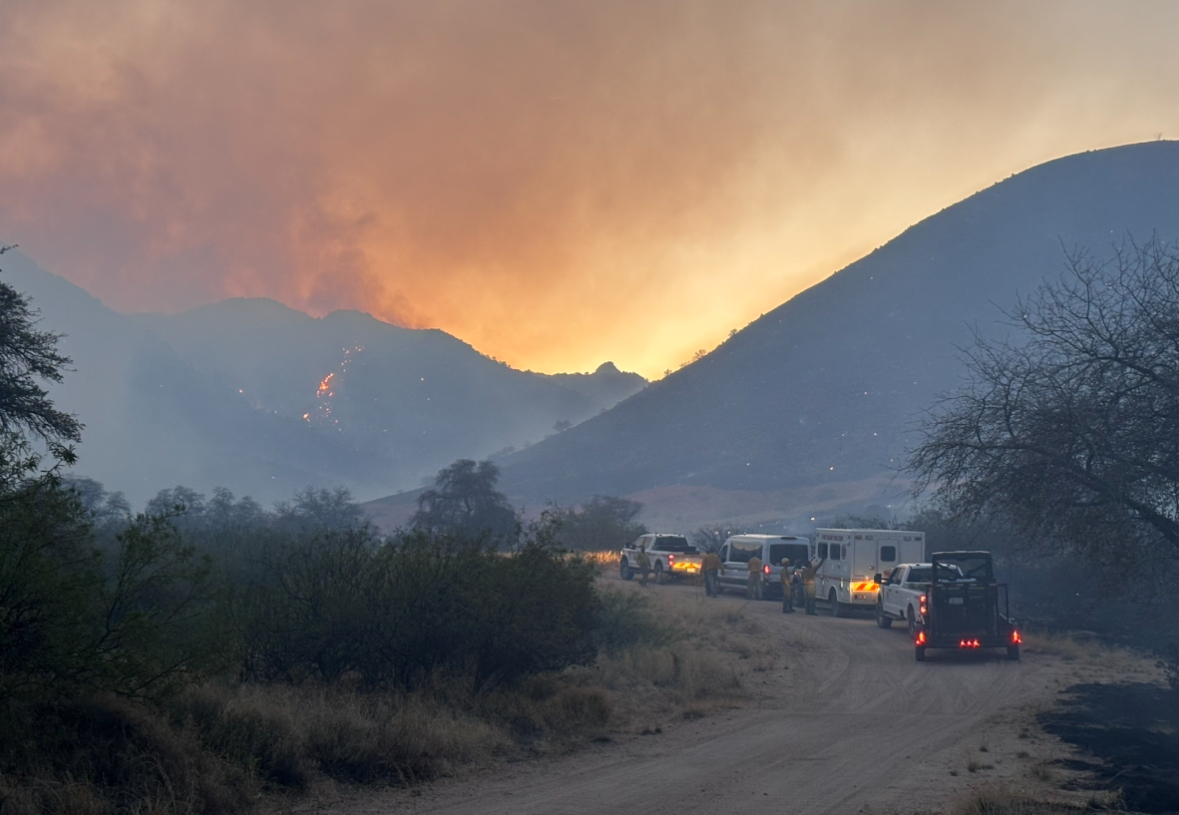 Stronghold Fire at Dusk