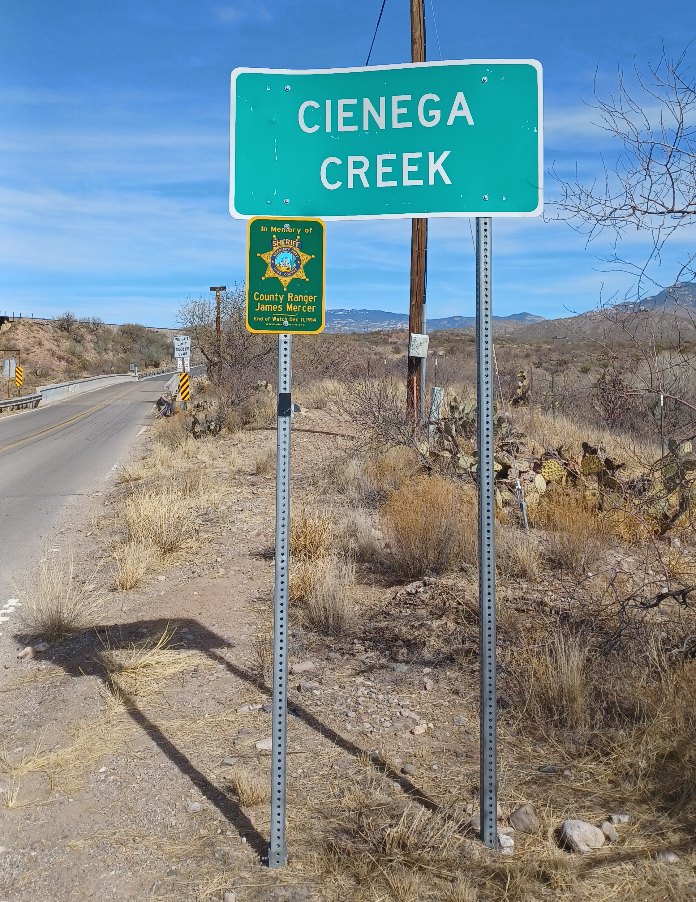 cienega creek sign mercer unsized