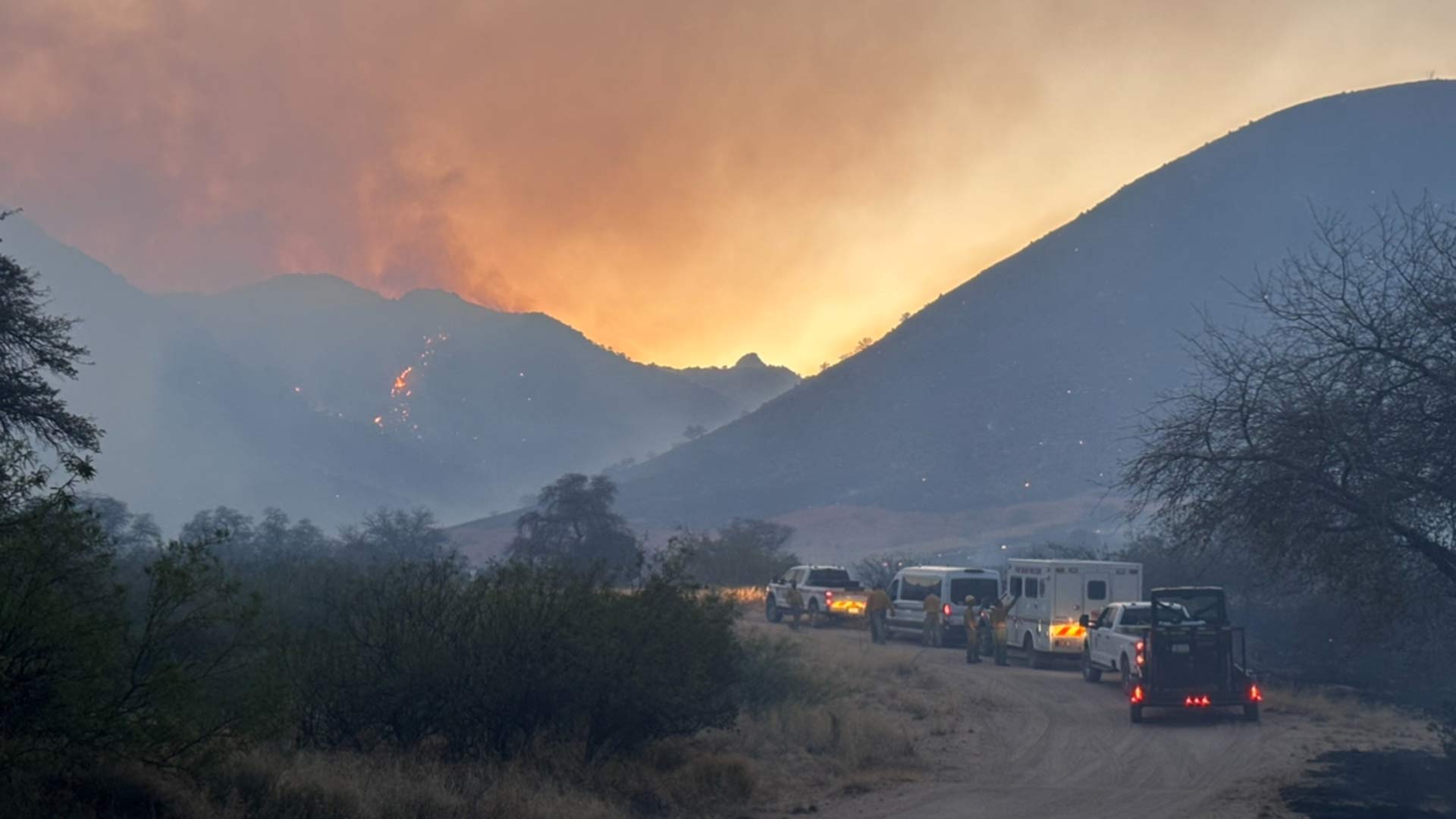 Stronghold Fire at Dusk