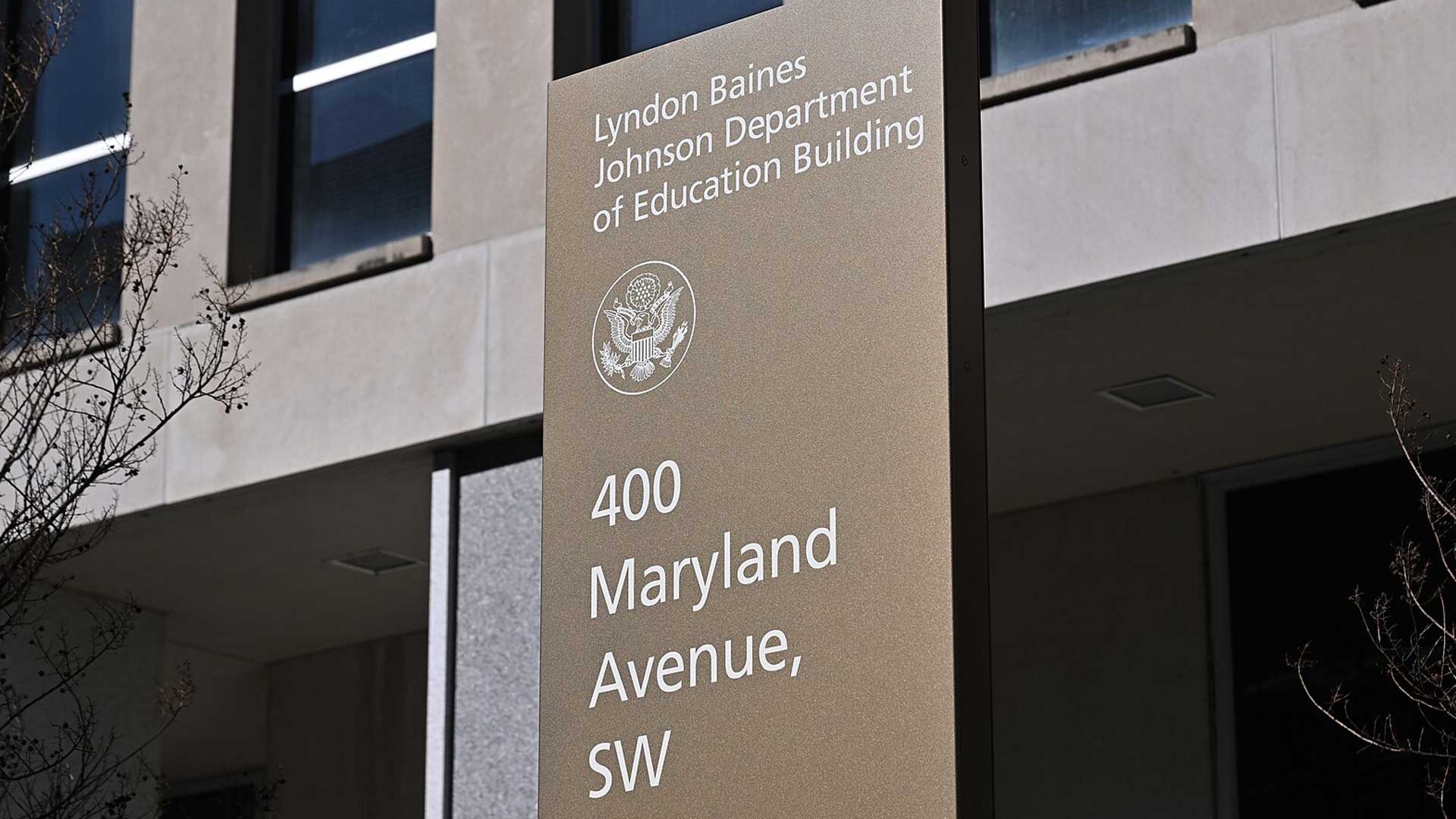 US Department of Education building sign hero