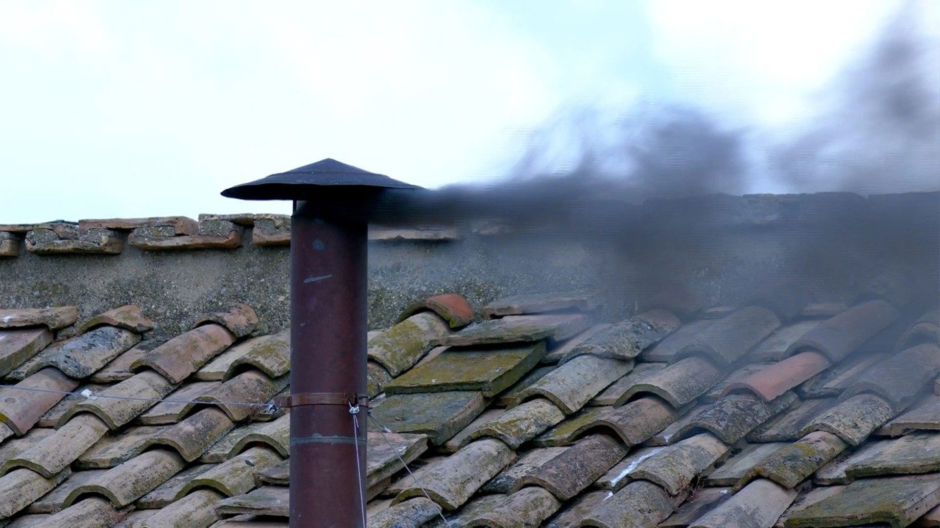 Black smoke rose from the chimney over the Sistine Chapel at 11:50 on Thursday morning, signalling the second ballot of the first full day of the conclave - and the third ballot overall - was inconclusive. <a href="https://www.vaticannews.va/en/pope/news/2025-05/black-smoke-no-election-in-the-first-half-of-second-day.html" target="_blank">Image: Vatican Media</a>