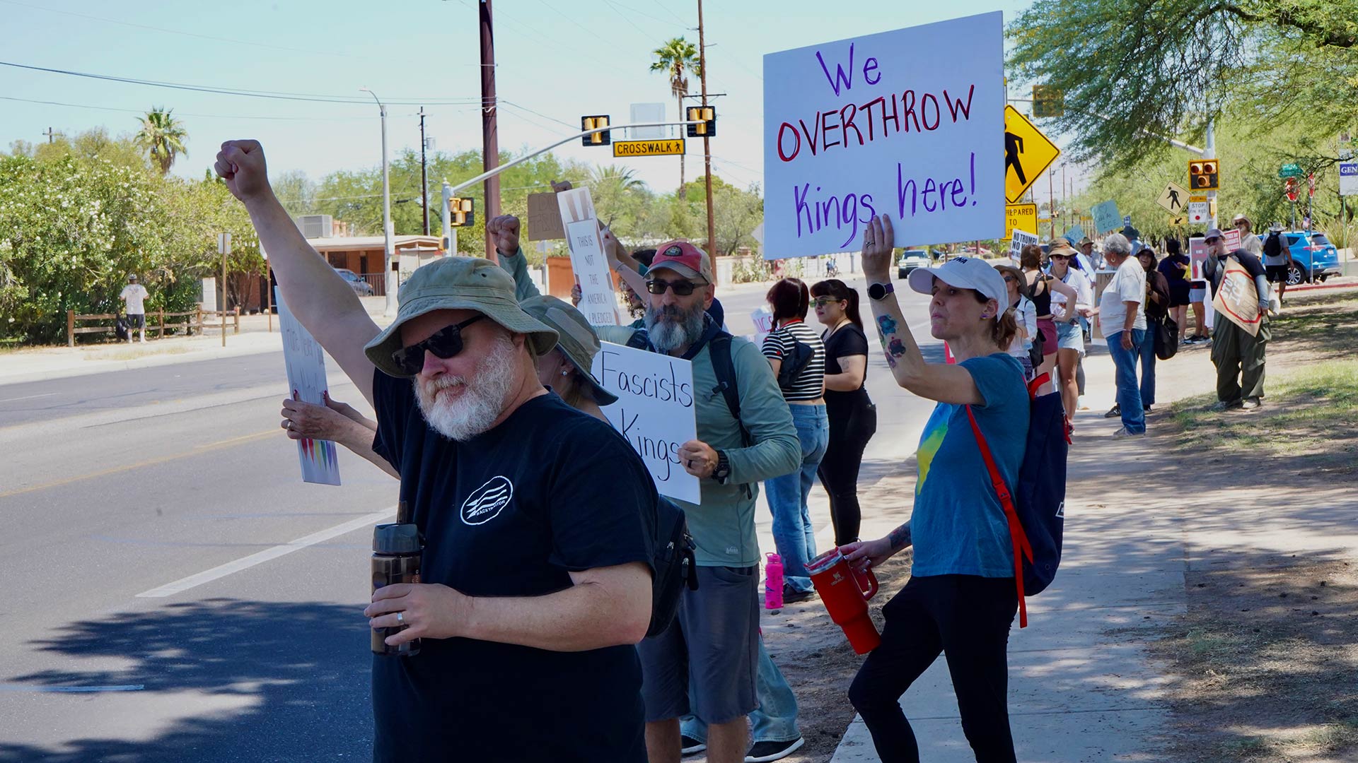 Protestors on Street