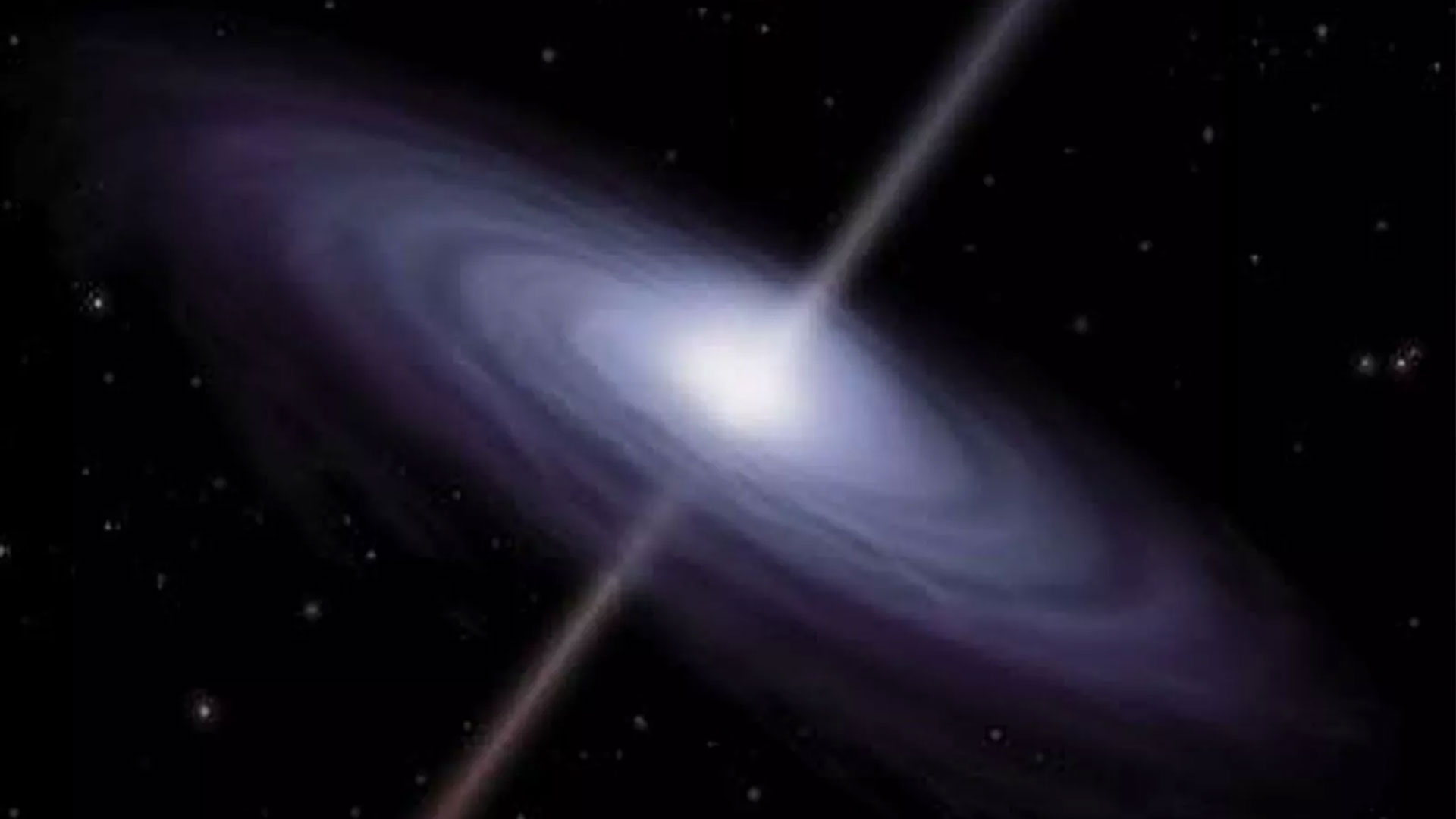 This undated artist's conception released by NASA in 1999 shows an intermediate-sized black hole, which exists in the heart of spiral galaxies throughout the universe.