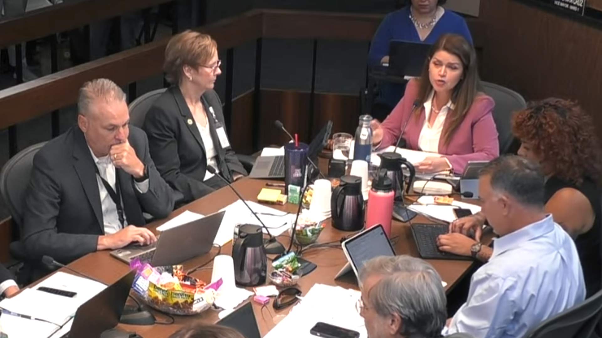 Mayor Regina Romero discusses her position on the proposed data center named "Project Blue"
during a Tucson City Council meeting on August 6, 2025. The data center was rejected by an unanimous vote.
