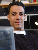 Hany Farid, professor of computer science, in his lab at Dartmouth College