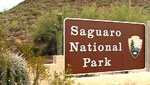 Saguaro National Monument sign
