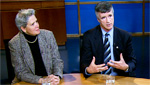 UA Provost Meredith Hay and President Robert N. Shelton