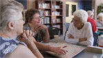 Senior ladies play scrabble