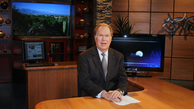 Bill Buckmaster on the set of "Arizona Illustrated."