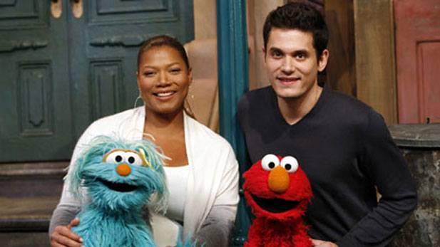 Queen Latifah and John Mayer 