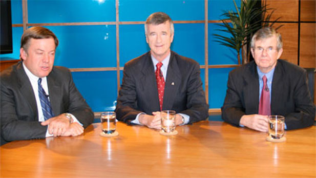 University Presidents Michael Crow, Robert Shelton and John Haeger