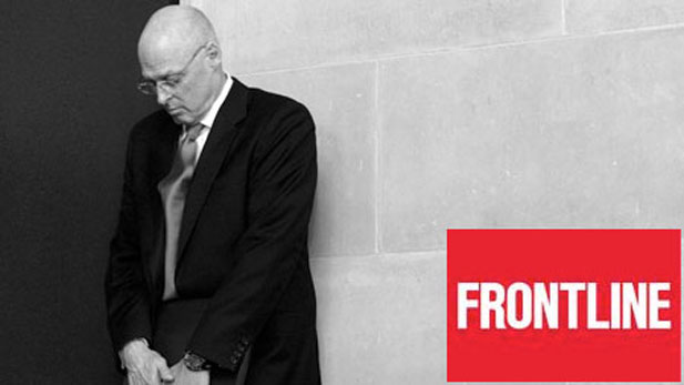 Secretary of Treasury Henry Paulson waits offstage prior to delivering an address on the economy to members of the U.S. Chamber of Commerce in Washington, DC, March 26, 2008.