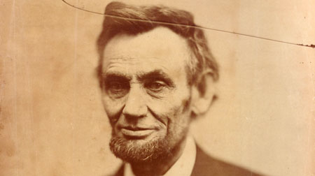 This portrait of President Abraham Lincoln was taken by Alexander Gardner in February of 1865