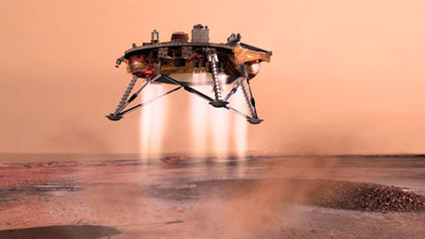 Phoenix Mars Lander approaching final destination artist interpretation