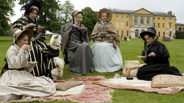 Cranford residents having tea