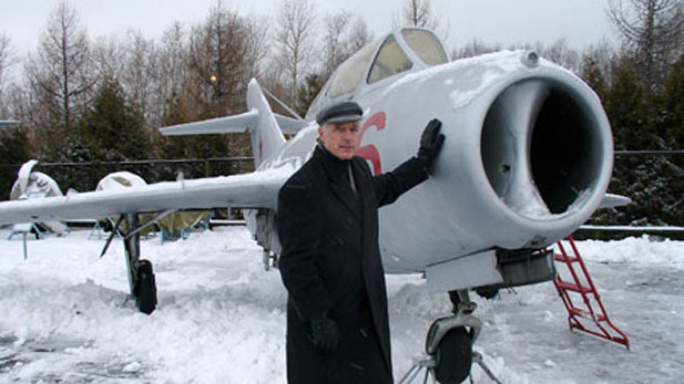 Ralph Wetterhahn  by a MiG-15, Moscow