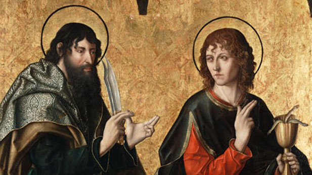 Fernando Gallego's, "St. Bartholomew and St. John the Evangelist"