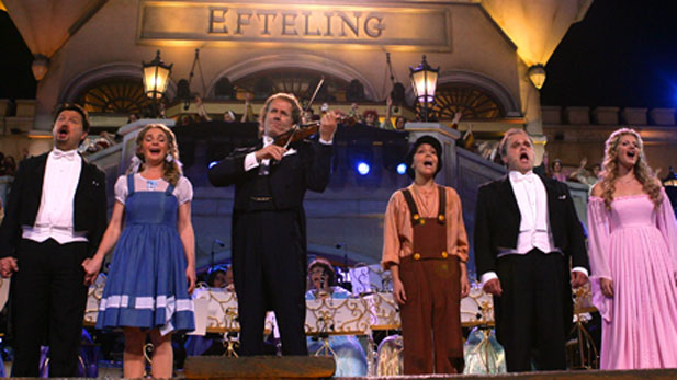 André Rieu and soloists performing at Efteling fairytale castle